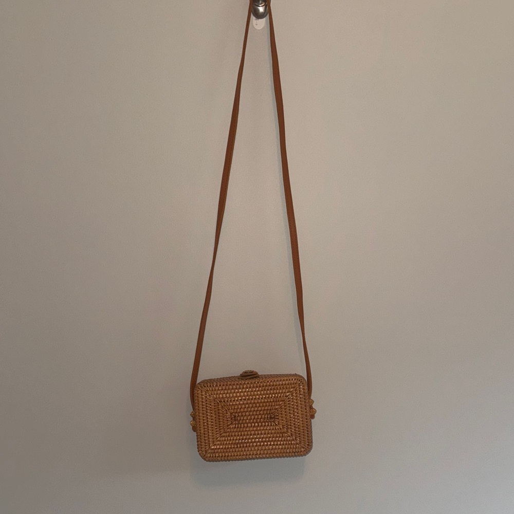 Rattan Crossbody Purse